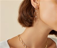 Orecchini Marco Bicego Donna Marrakech Onde in Oro giallo Diamante 0.09 Ct OG371-B2 - OG371-B2